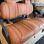 Custom golf cart leather seats