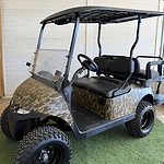 Custom golf cart camo paint job