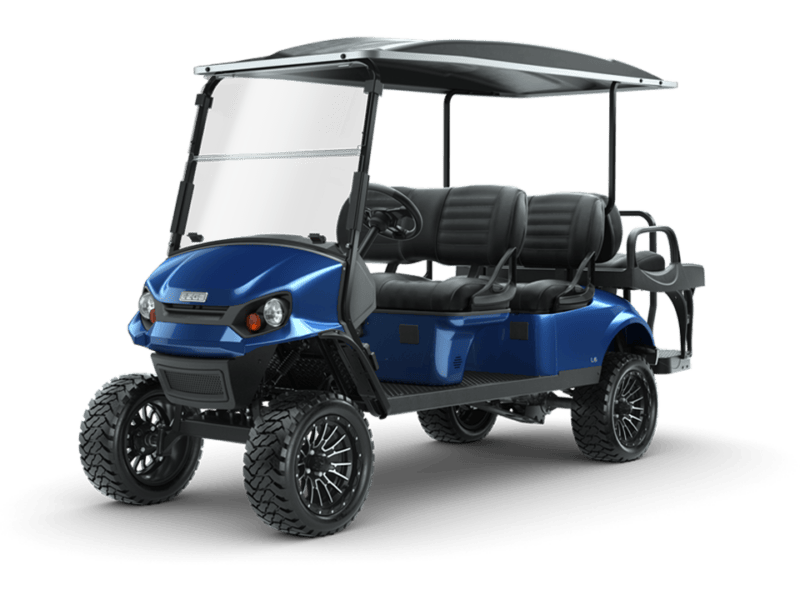 blue E-Z-GO golf cart