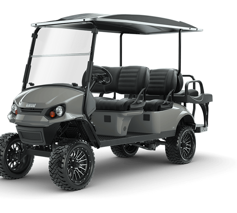 grey E-Z-GO golf cart