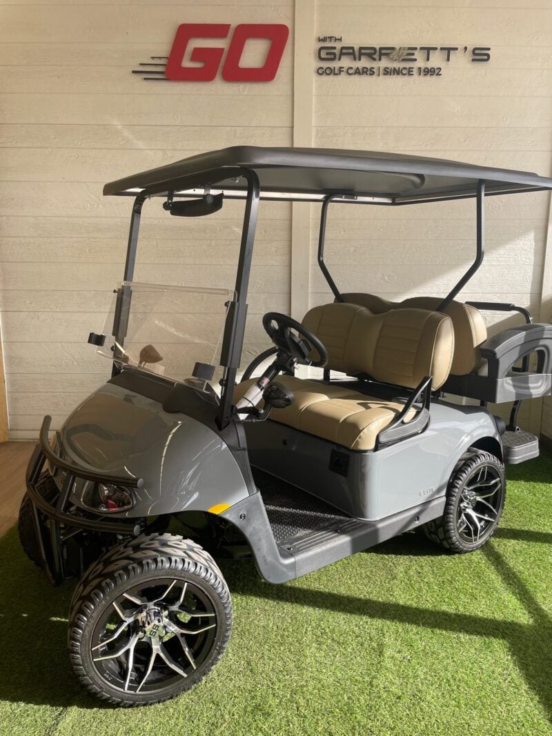 grey golf cart