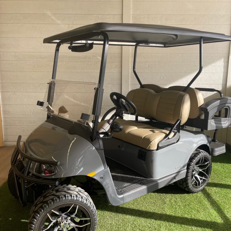 grey golf cart