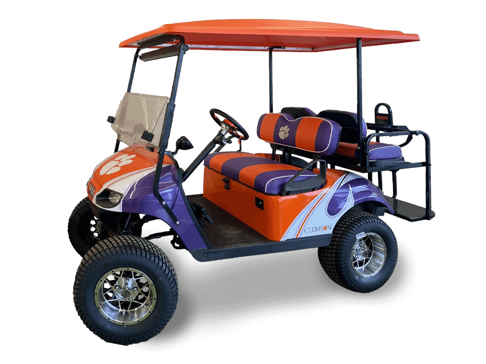 Custom built Clemson University golf cart