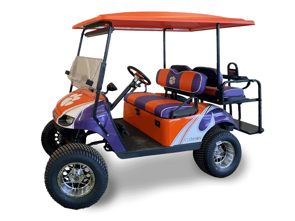 Custom built Clemson University golf cart