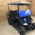 navy blue golf cart