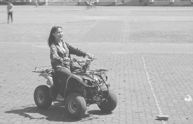 An old atv ready for repair