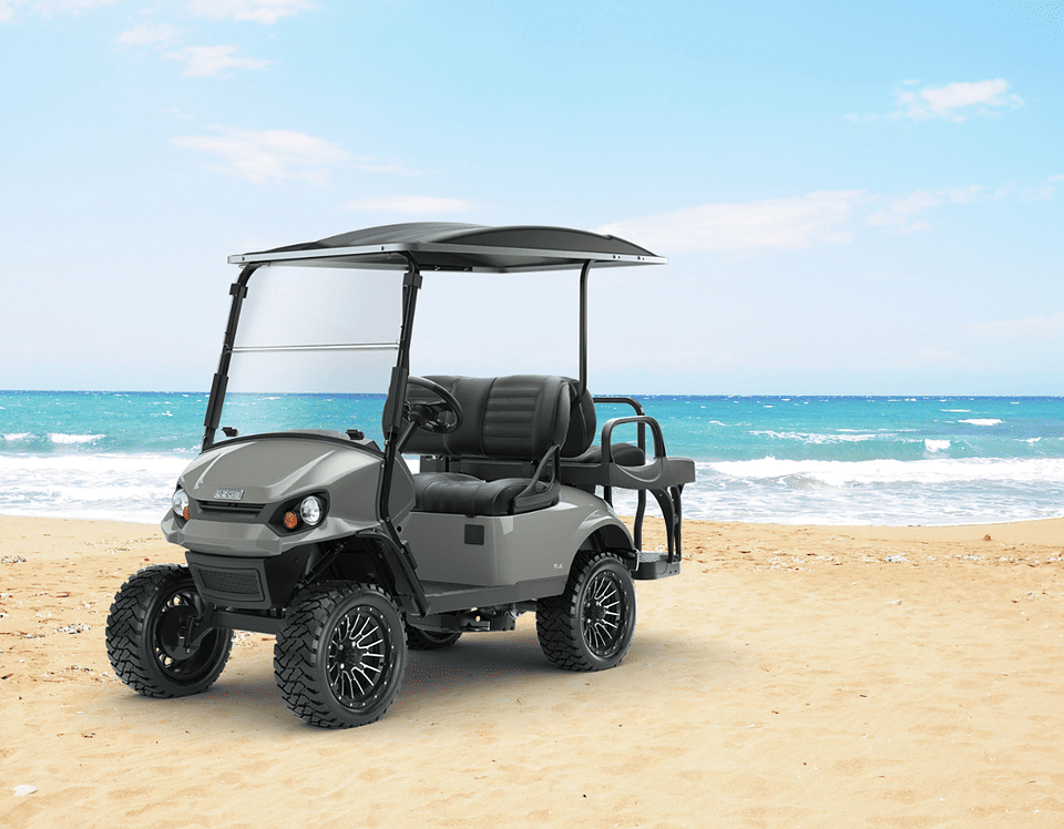 golf cart on the beach