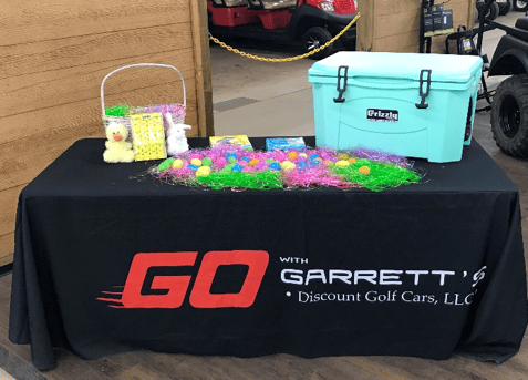Garrett's Easter Giveaway setup.