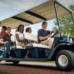 Golf cart for corporate events.