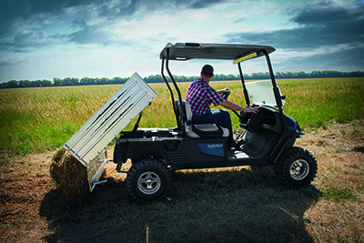 Cushman golf carts for work around the farm