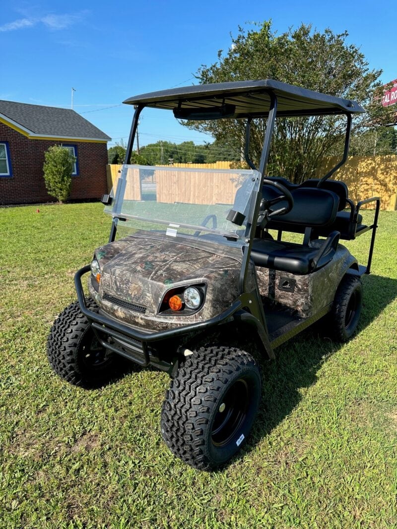 camouflage golf cart