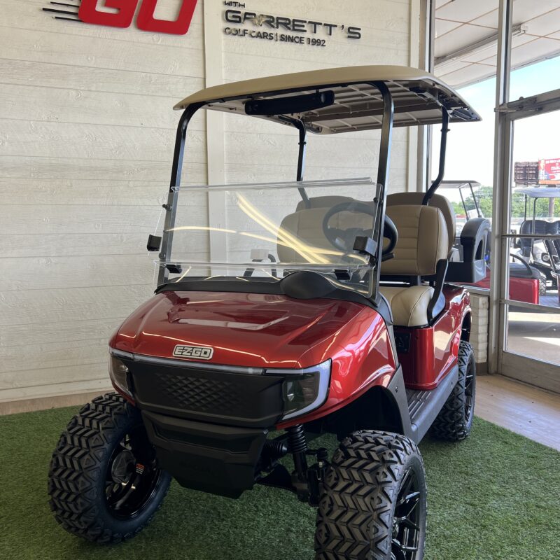 #025 - Available Now!   2020 EZGO RXV with Apex Body/Inferno Red
