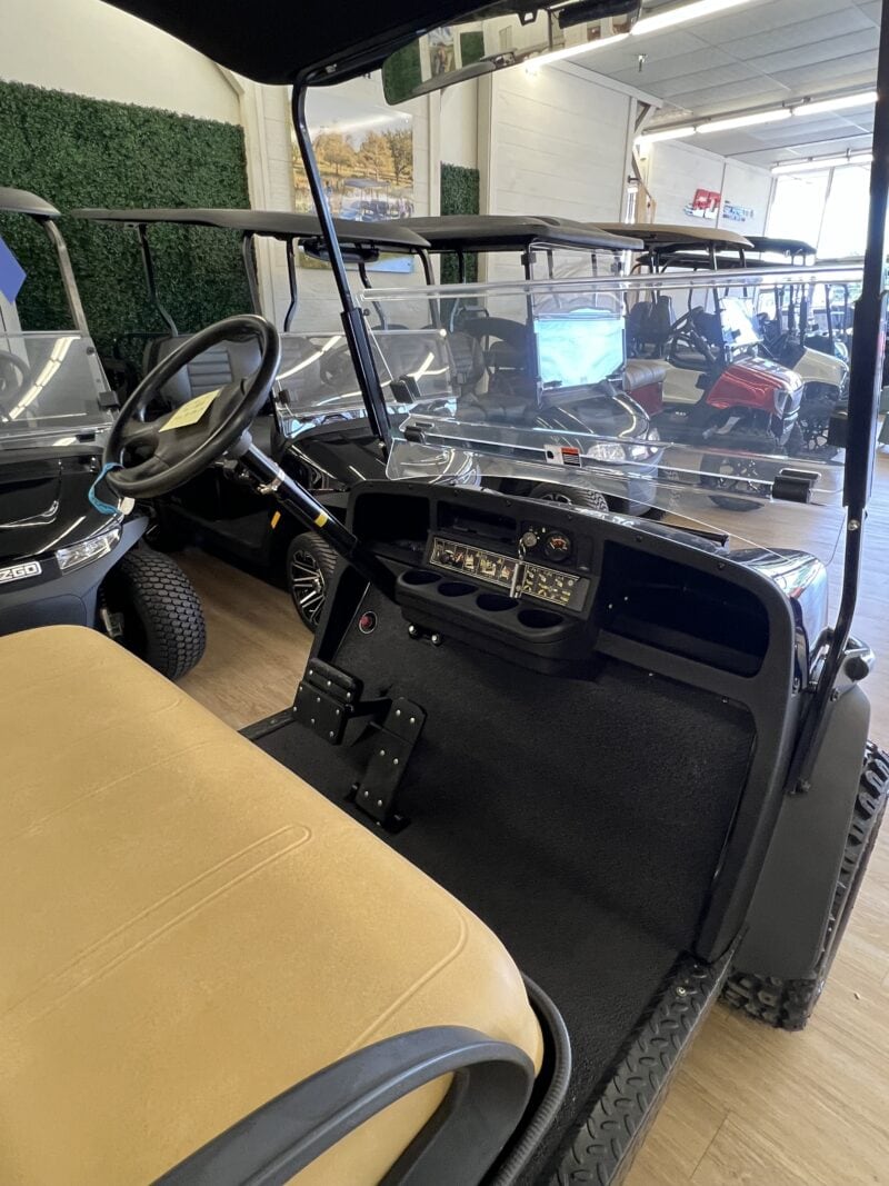 #035 - 2016 EZGO Express 6 w/ Bazooka - Gas - Patriot Blue - Image 2