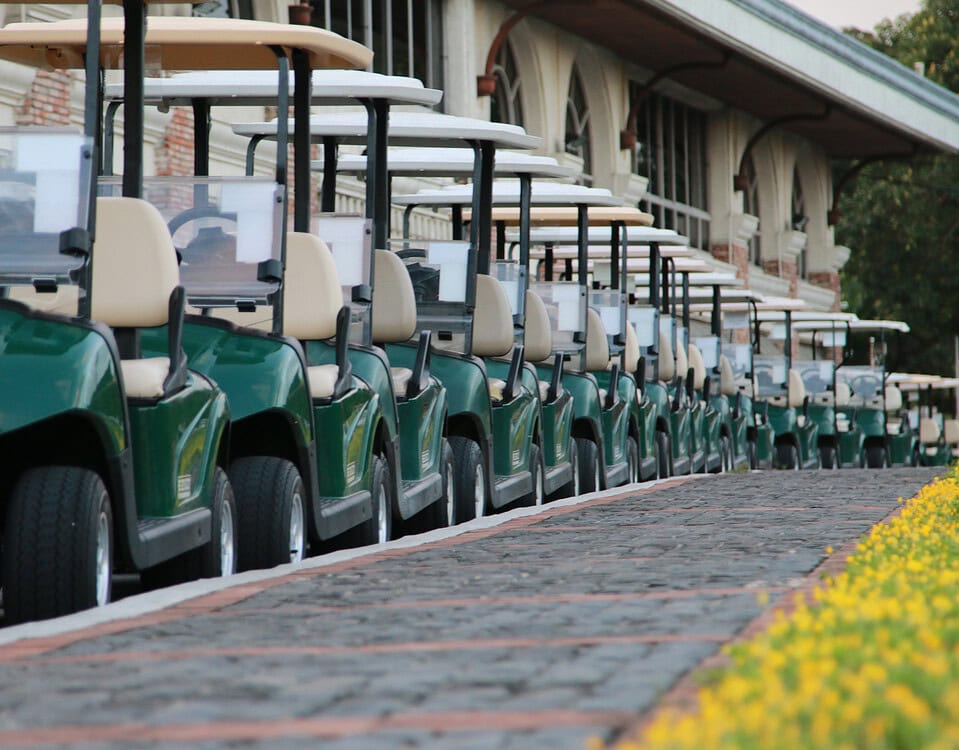 Golf carts parking