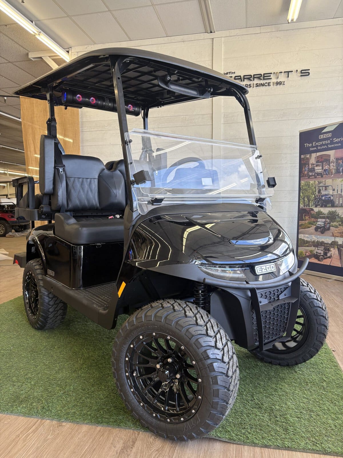2026 E-Z-GO RXV 4 Summit ELiTE Lithium – Gloss Black "Stealth" Lifted