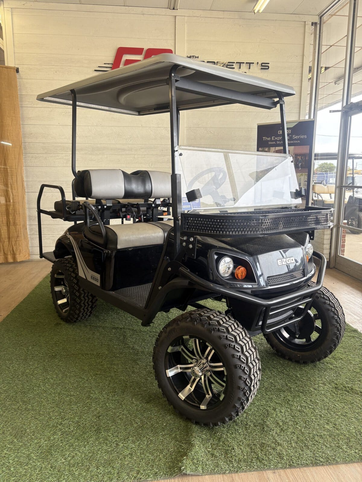 #302 - E-Z-GO Express S4 72V – Custom Black Lifted